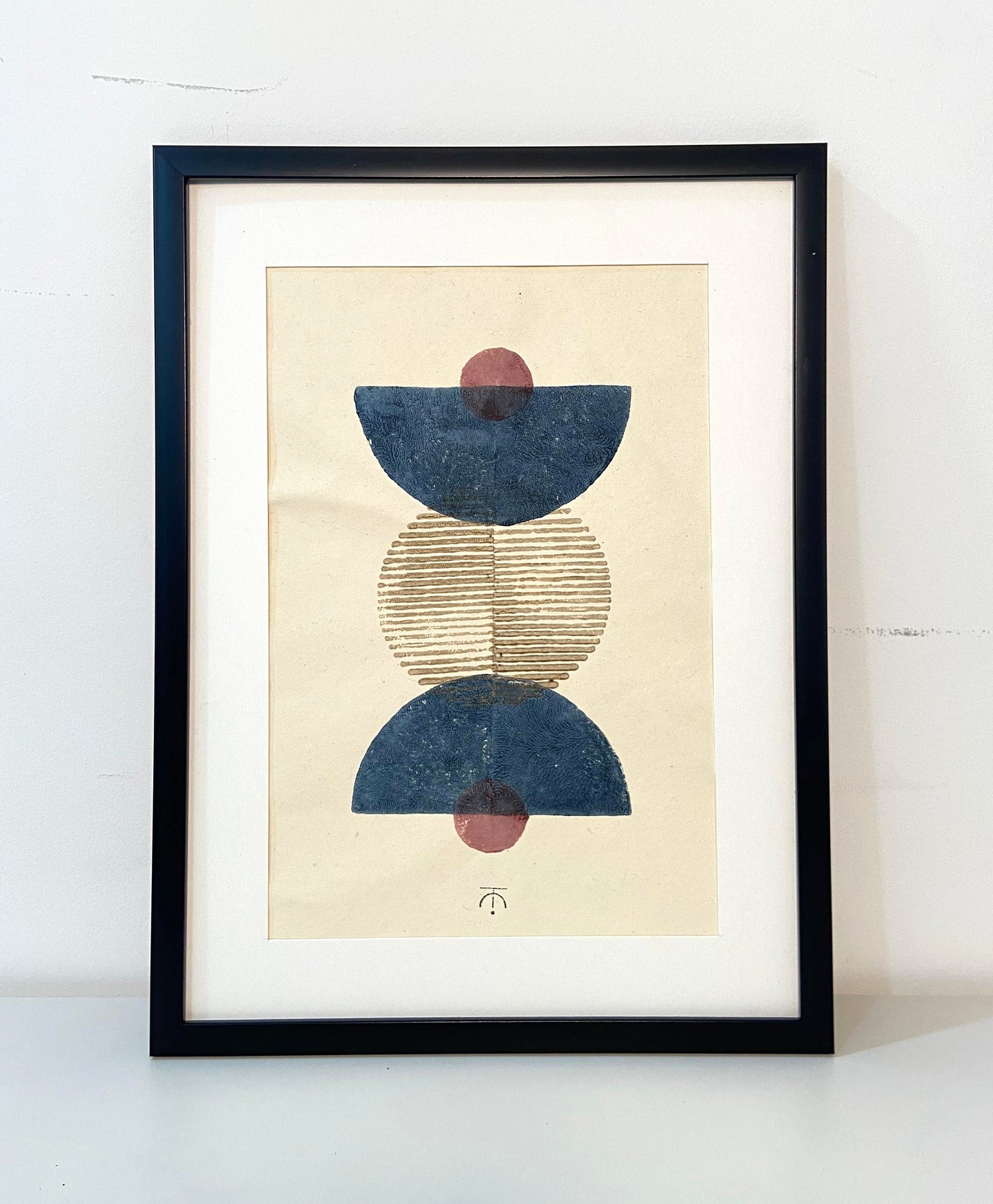 Wall Frame l Handblock printed artwork on handmade paper l 12" x 18"