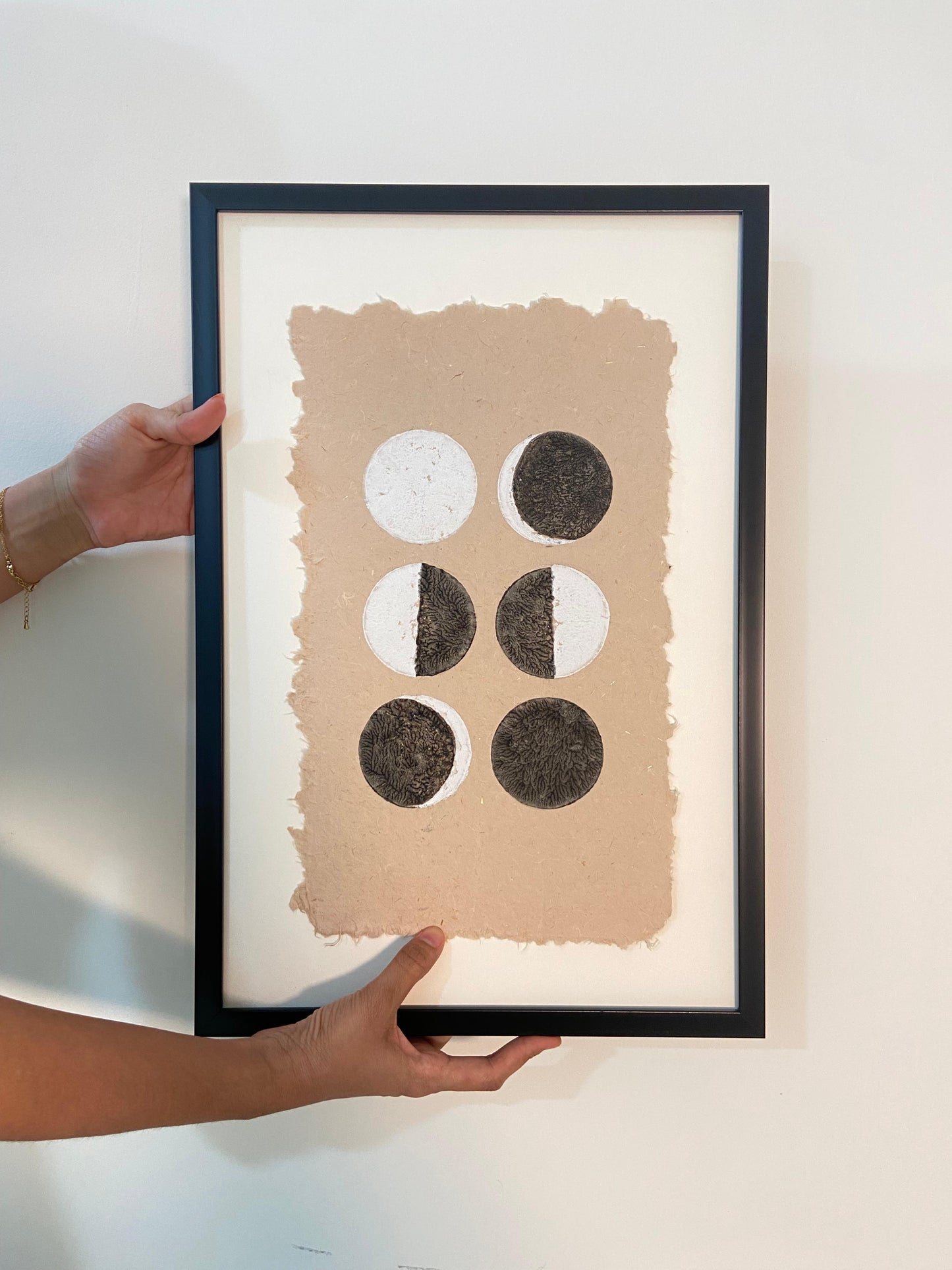 Wall Frame l Handblock printed artwork on handmade paper l 15" x 10"
