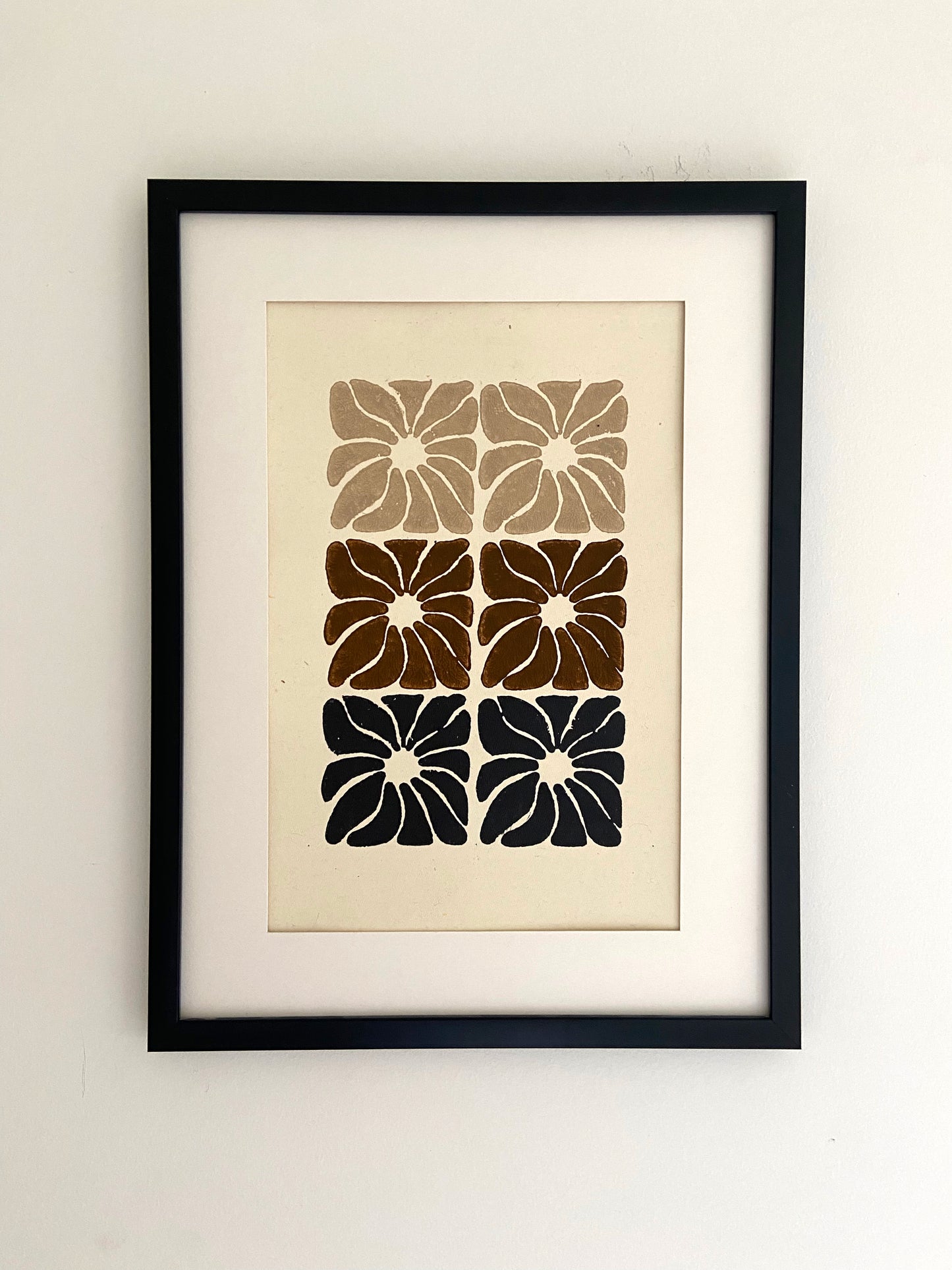 Wall Frame l Handblock printed artwork on handmade paper l 12" x 18"