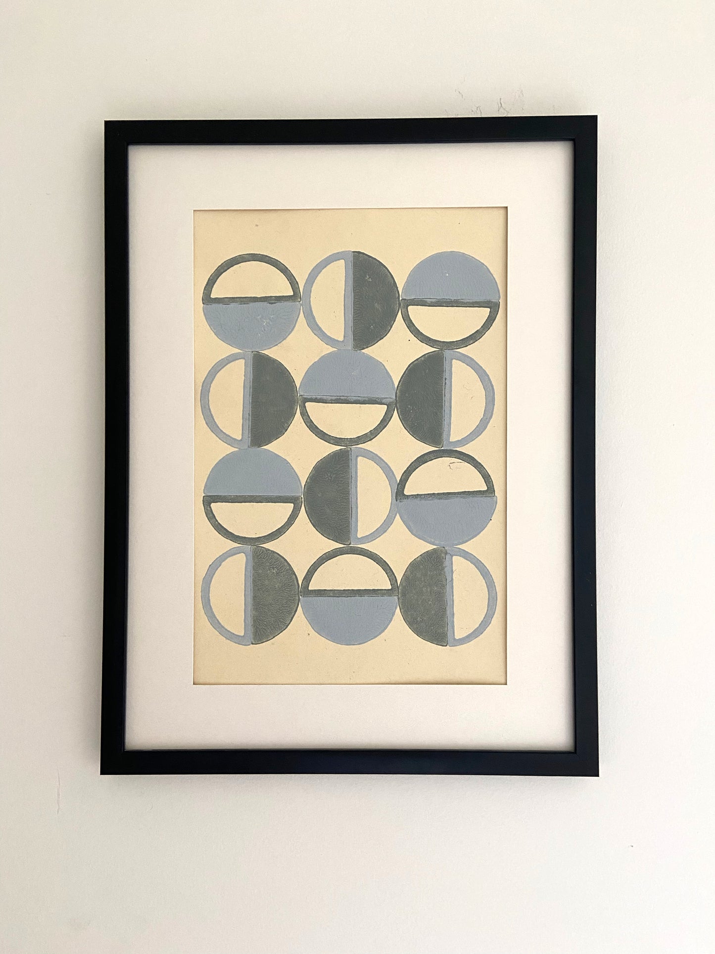 Wall Frame l Handblock printed artwork on handmade paper l 12" x 18"