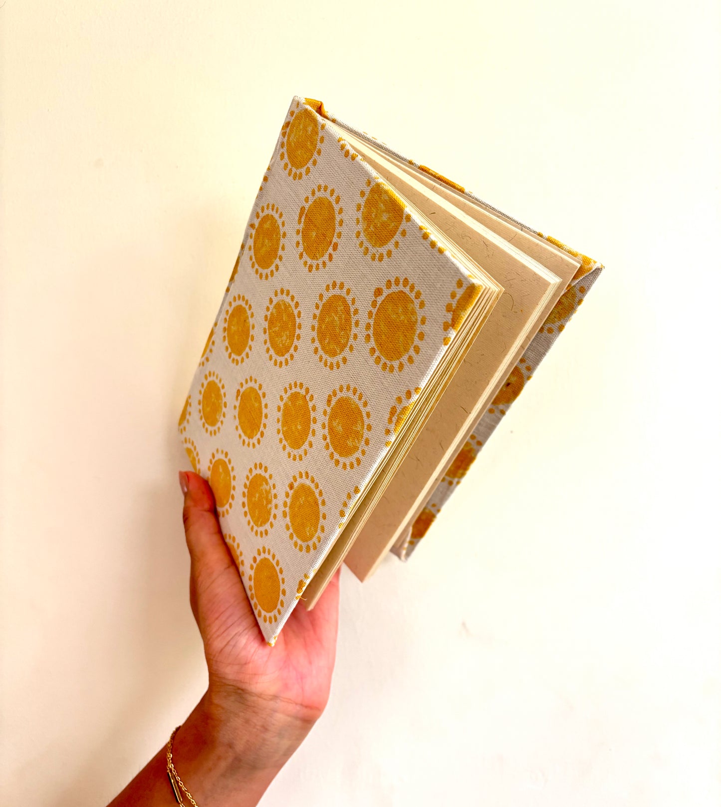 Handcrafted Sustainable A5 Diary Journal Notebook l Handmade Paper l Golden Hour