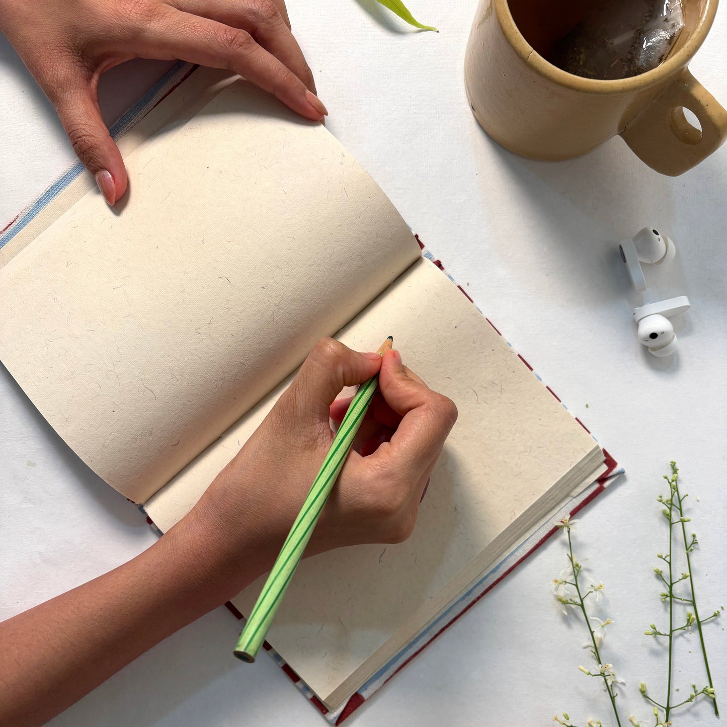 Handcrafted Sustainable A5 Diary Journal Notebook l Handmade Paper l Golden Hour