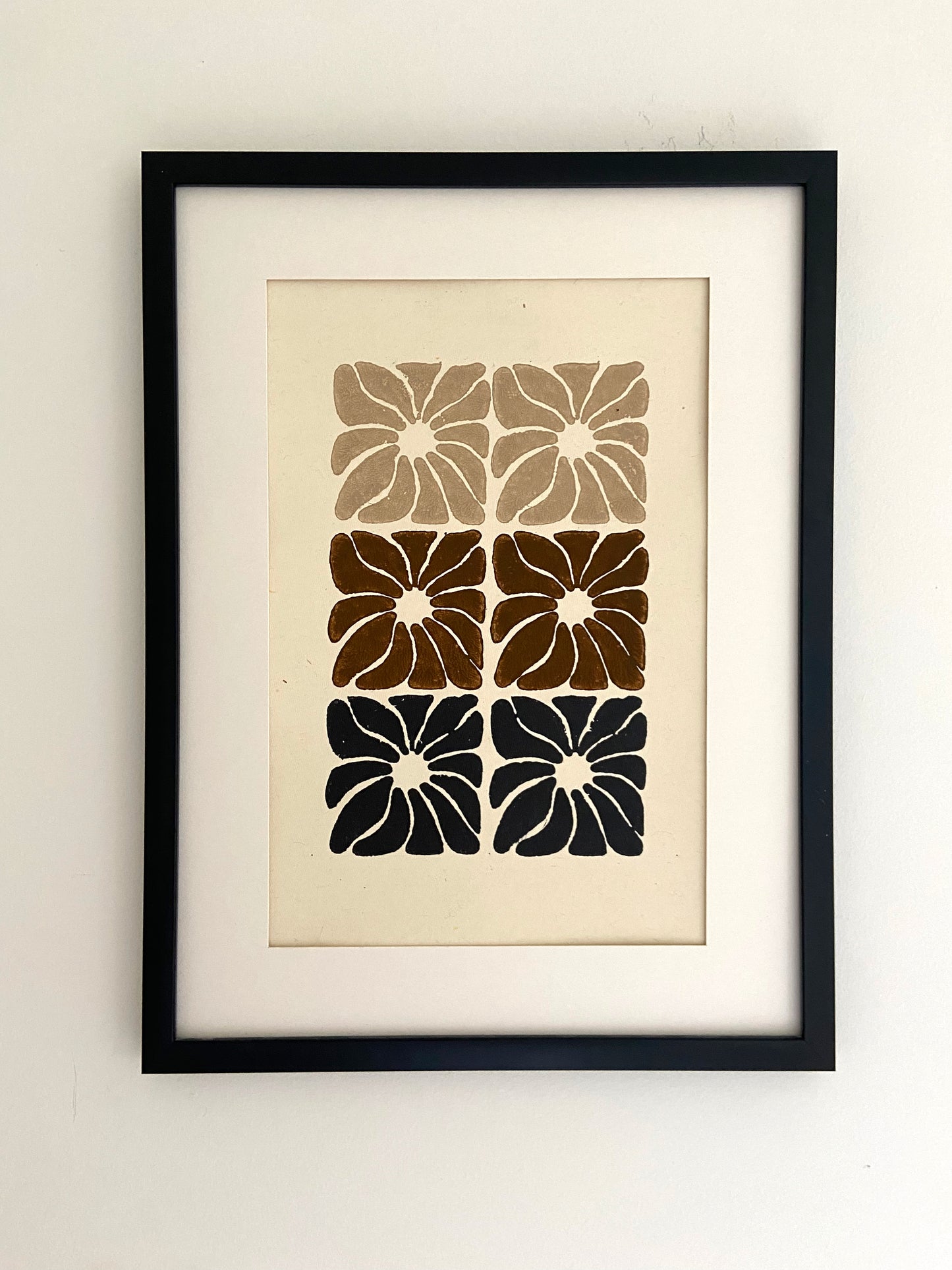 Wall Frame l Handblock printed artwork on handmade paper l 12" x 18"