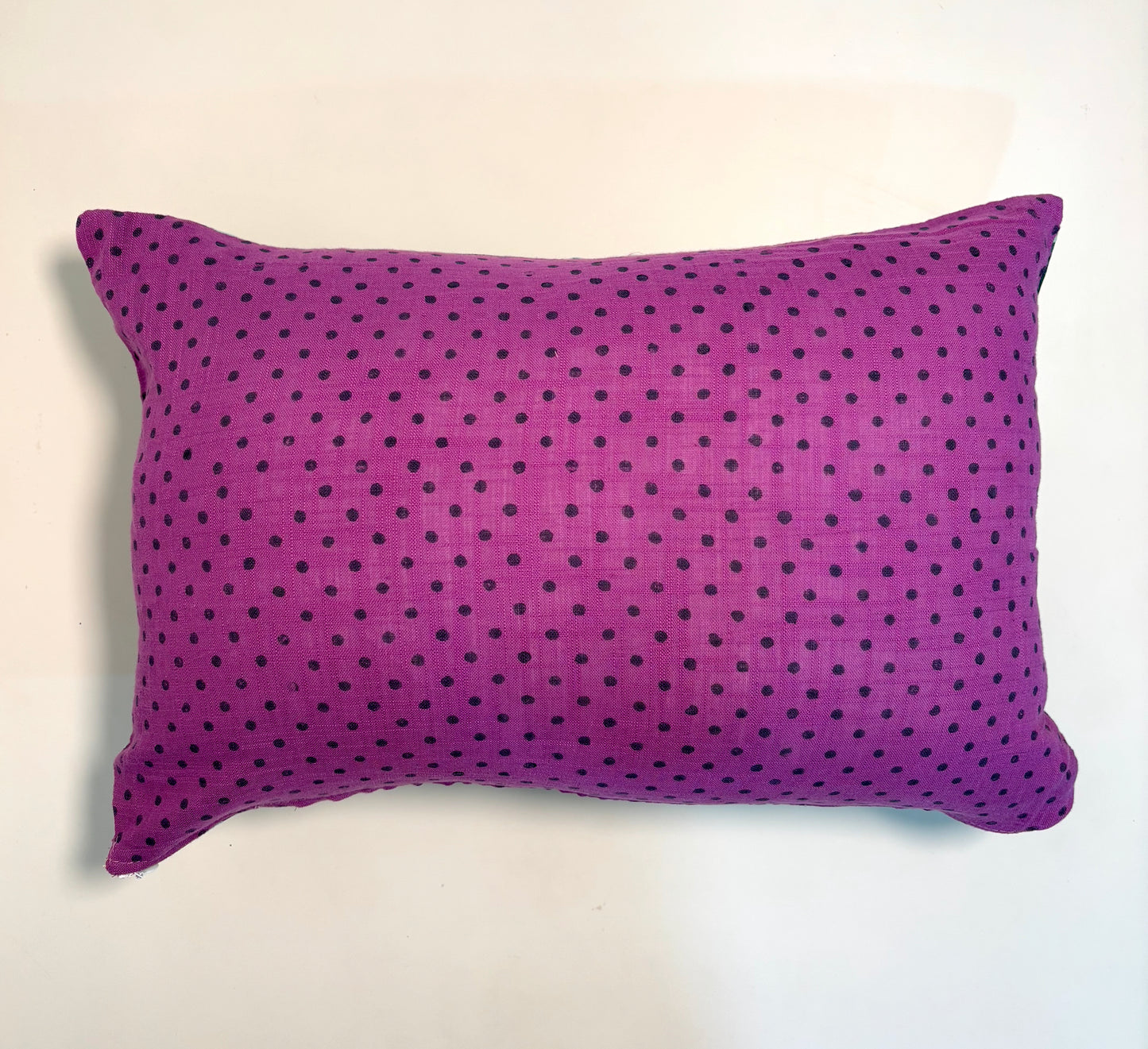 Tide Dot, Cotton Reversible Reactangle Cushion Cover l Purple & Green