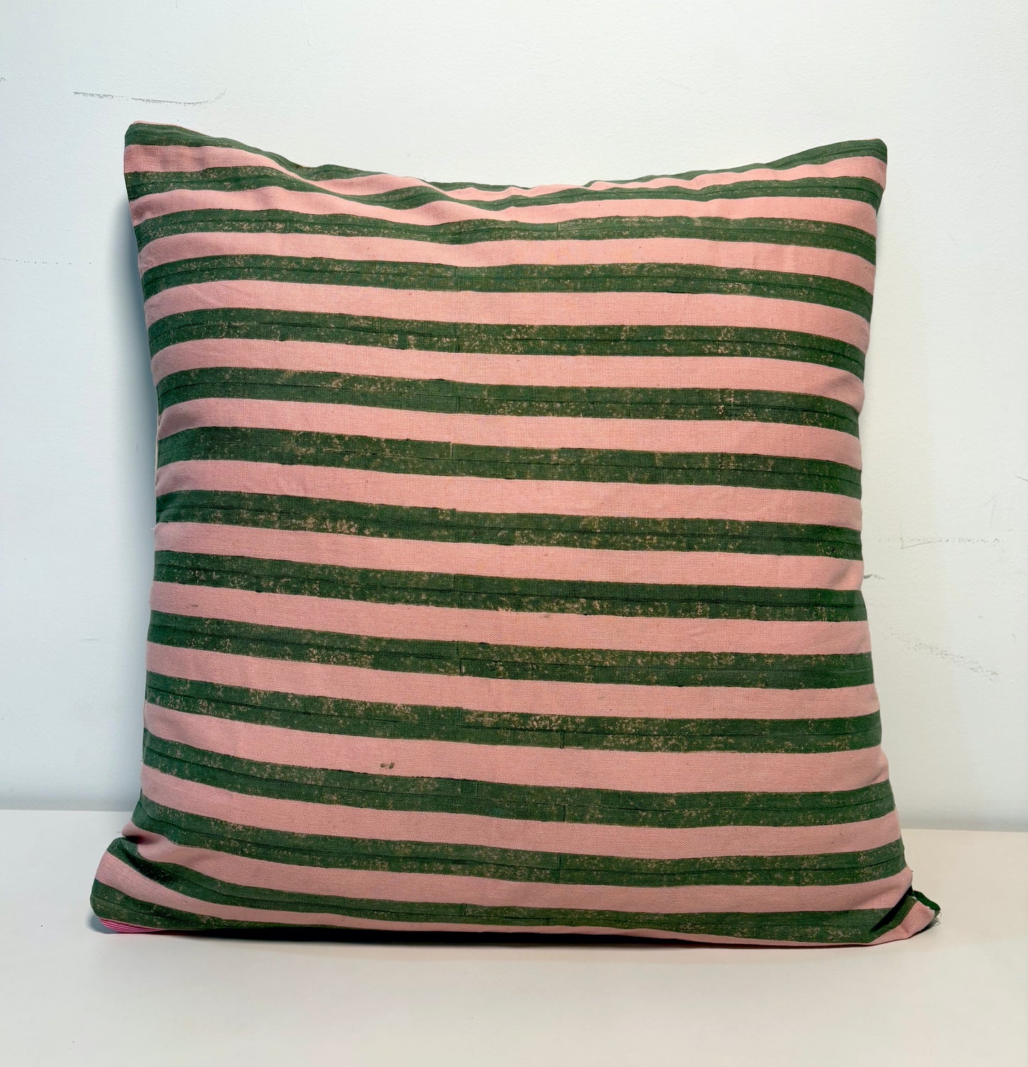 Mid-Modern Reversiable Cotton Cushion Cover l Beige & Green