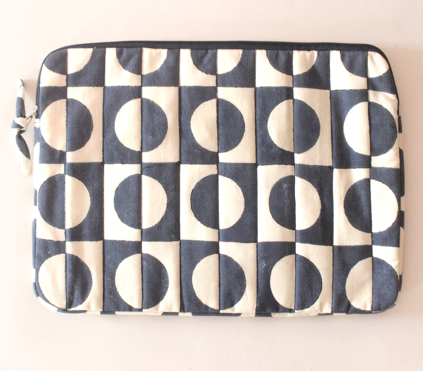Laptop Sleeve- Rust & Blue Geometric