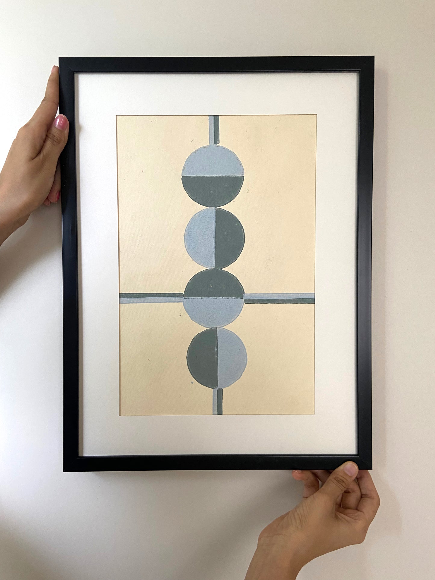 Wall Frame l Handblock printed artwork on handmade paper l 12" x 18"