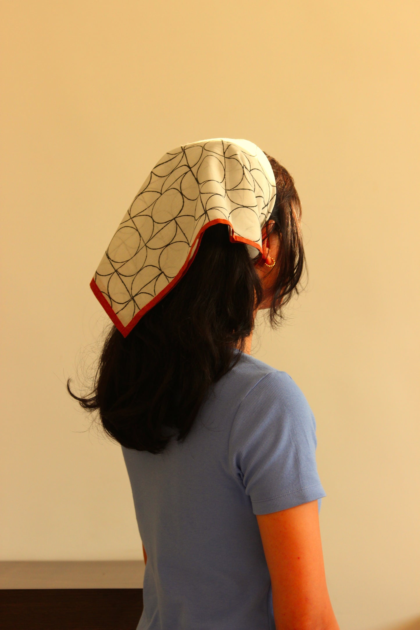 Cotton Square Scarf Bandana - Art Deco