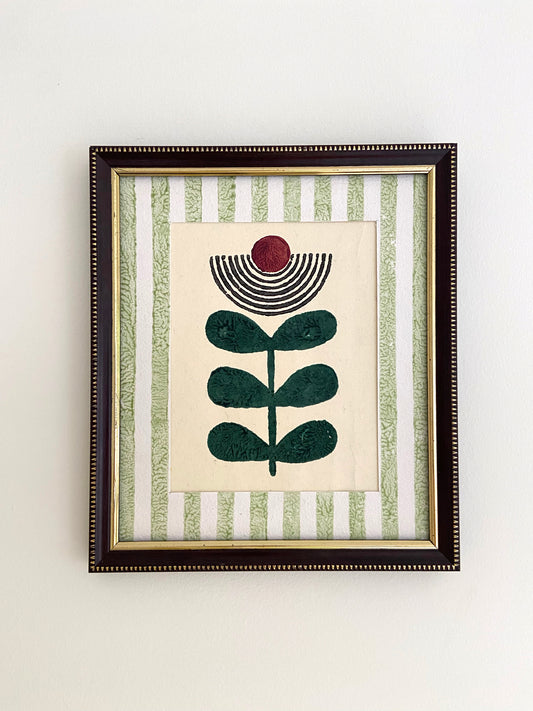 Wall Frame l Handblock printed artwork on handmade paper l 8" x 10"