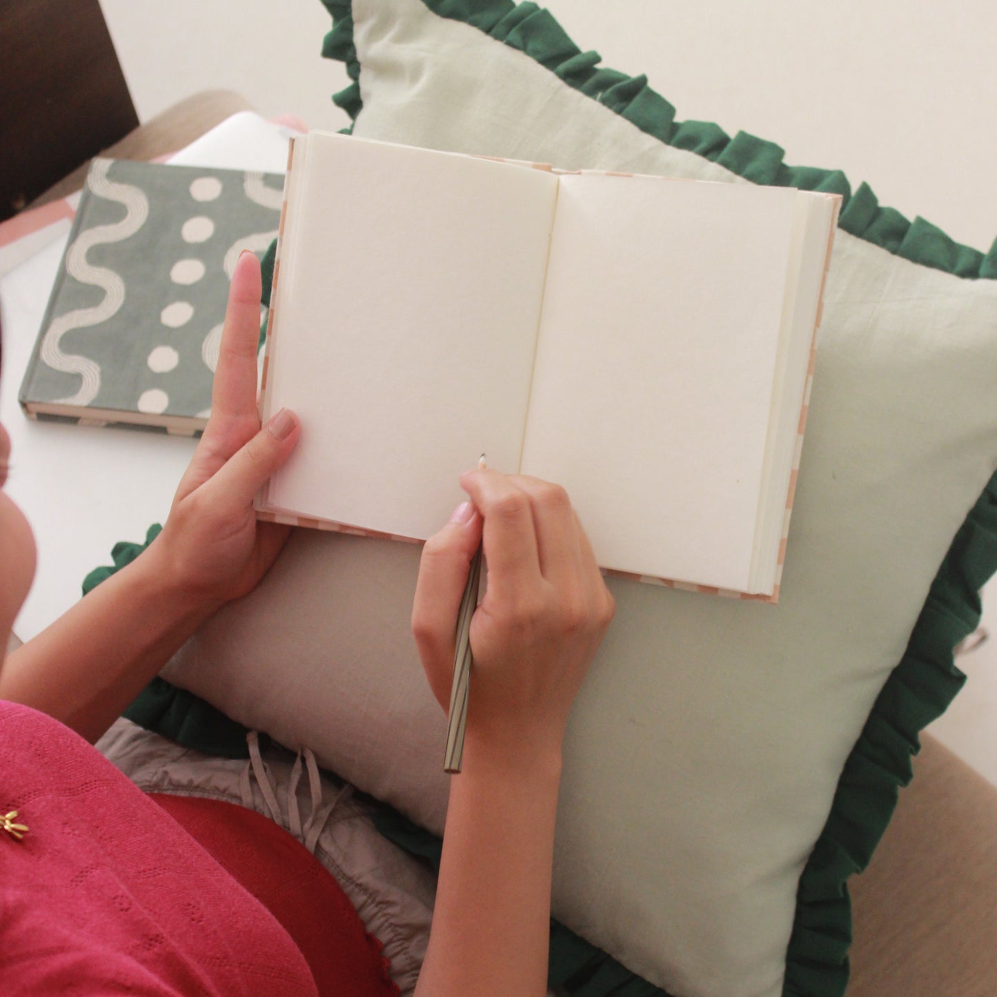 Handcrafted Sustainable A5 Diary Journal Notebook l Handmade Paper l Grey