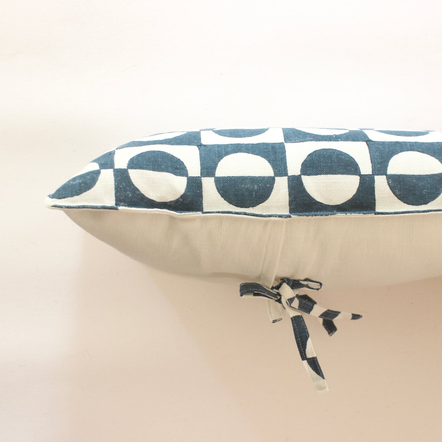 Retro Checks Lumbar Cushion Cover | Geometric Printed Cotton Lumbar Pillow Cover