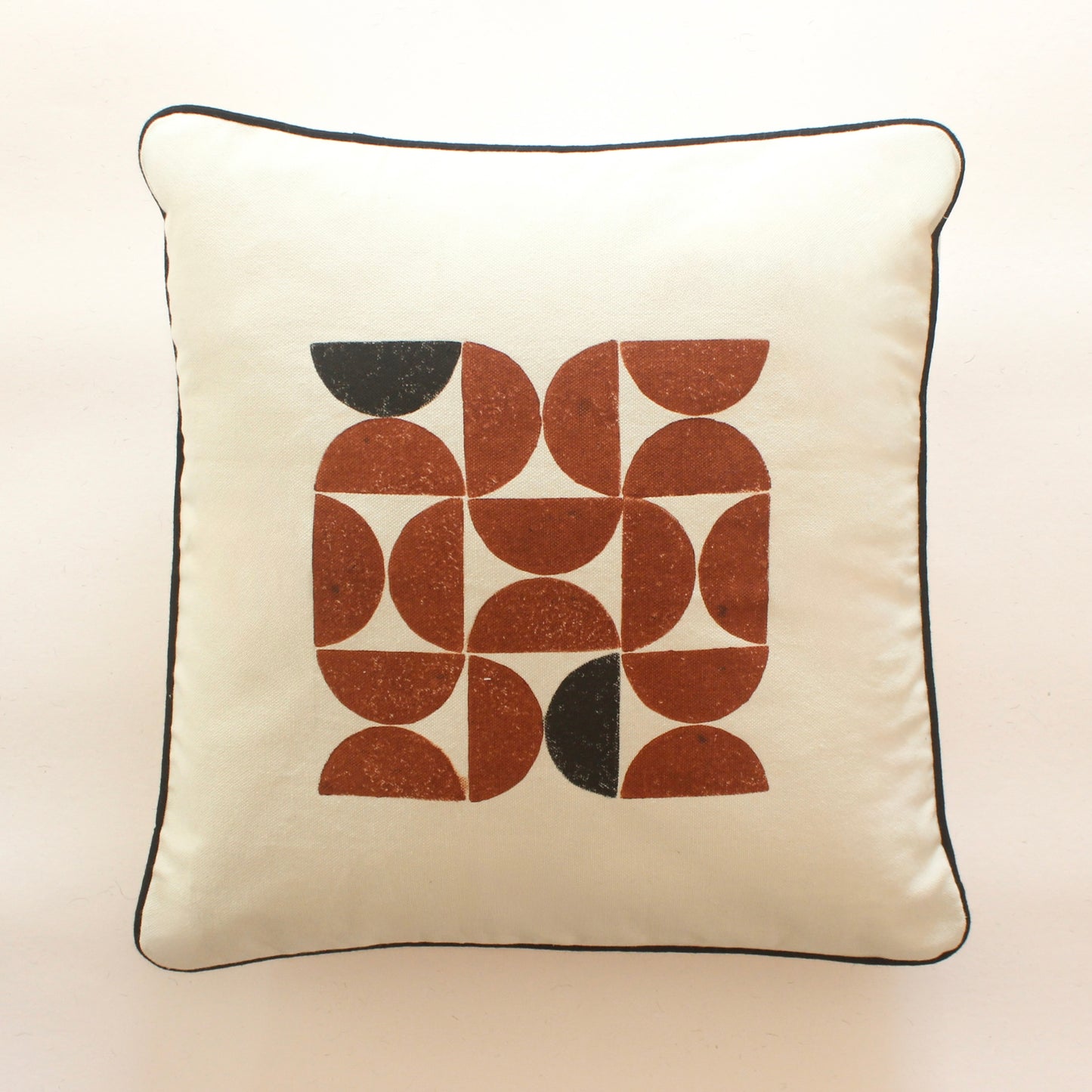 Semi-Sphere Cushion Cover | Geometric Printed Cotton Cushion Cover
