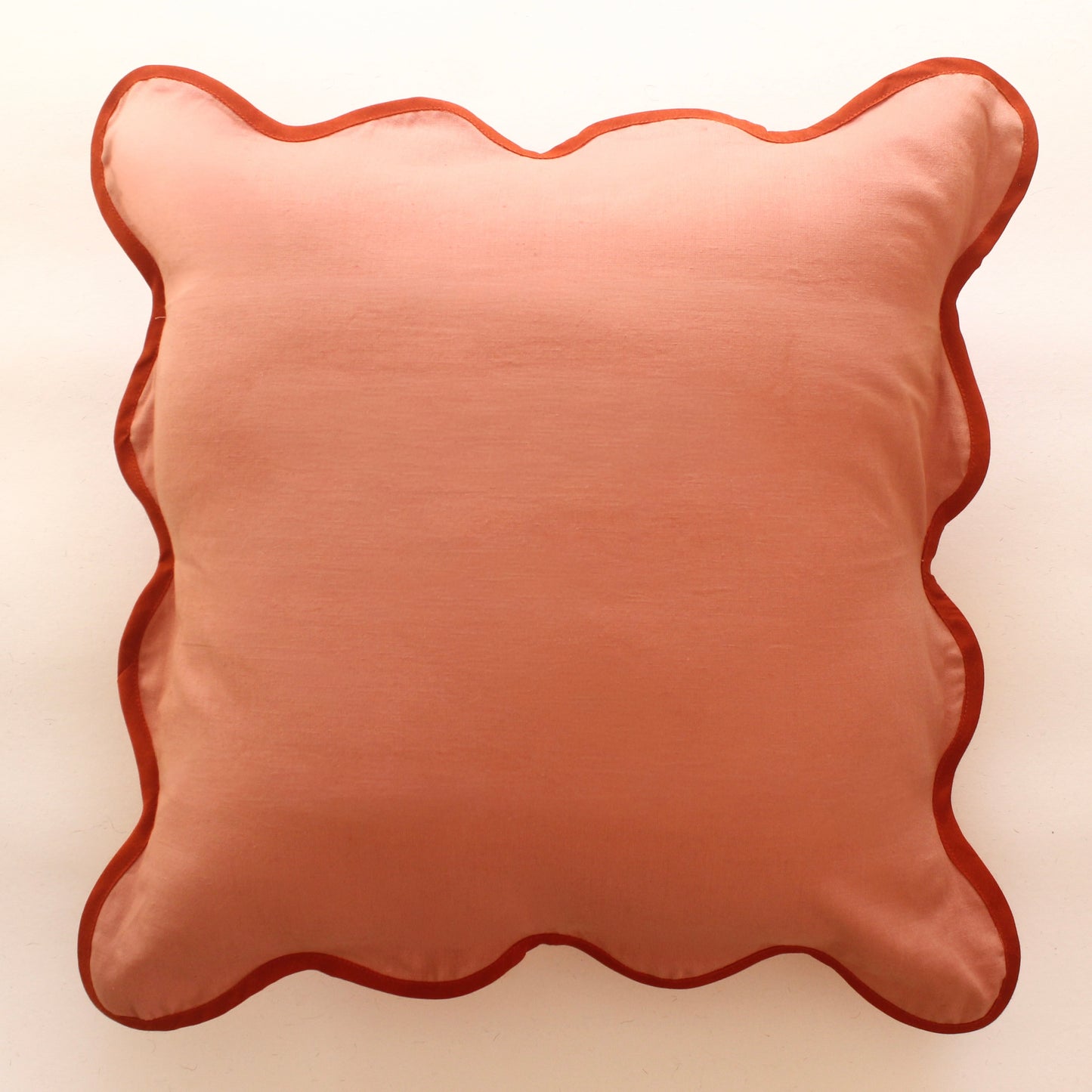 Rust Wavy Edge Cushion Cover