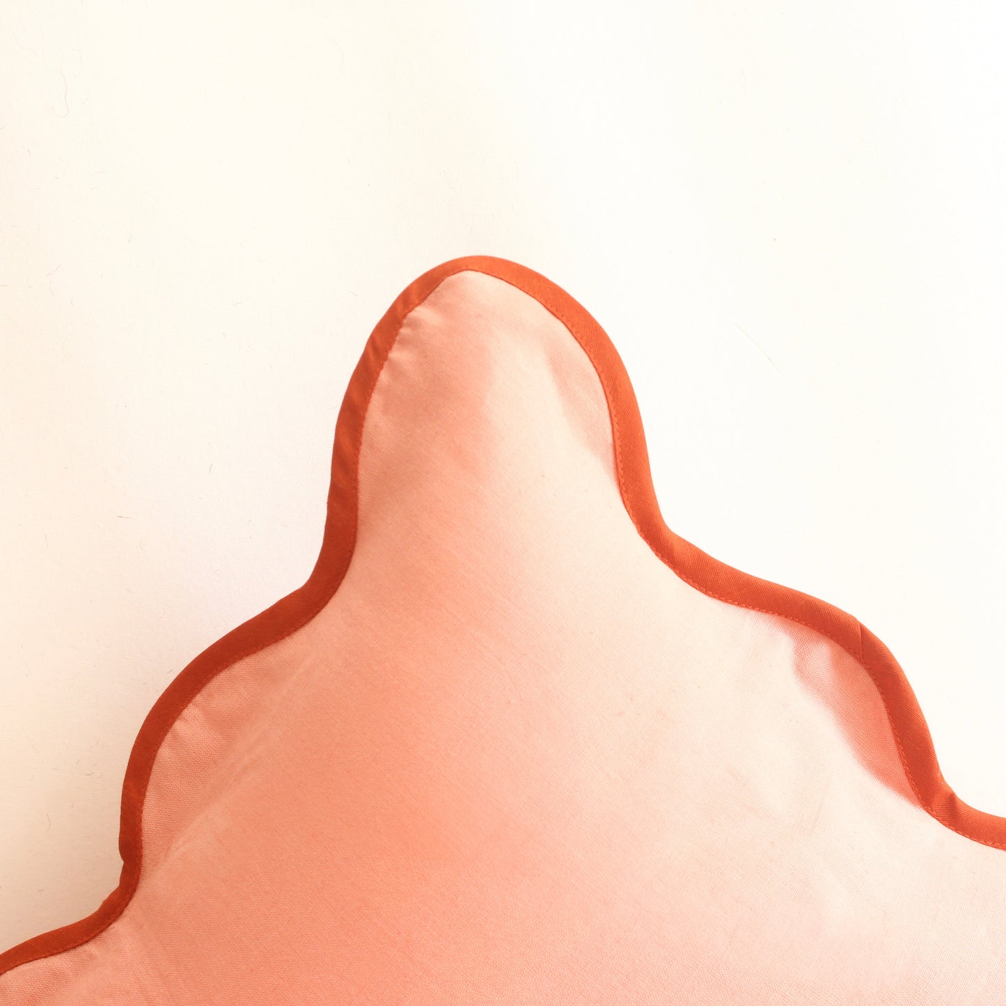 Rust Wavy Edge Cushion Cover
