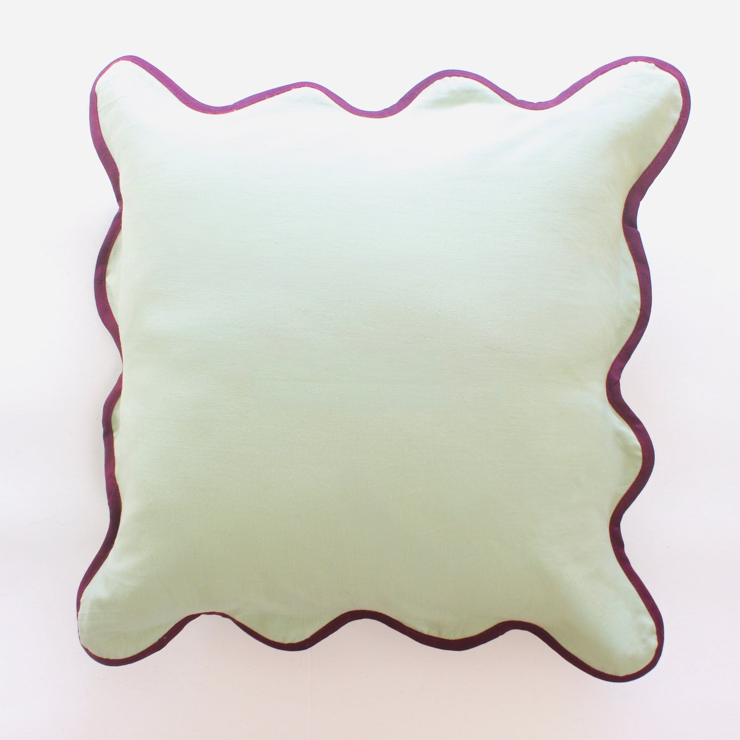 Sage Green Wavy Edge Cushion Cover