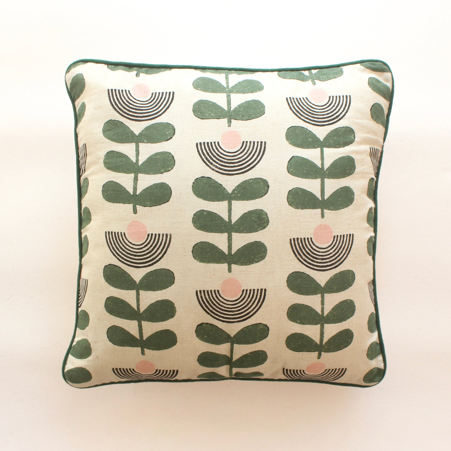 Modern Flower Cushion Cover | Botanical Printed Cotton Cushion Cover
