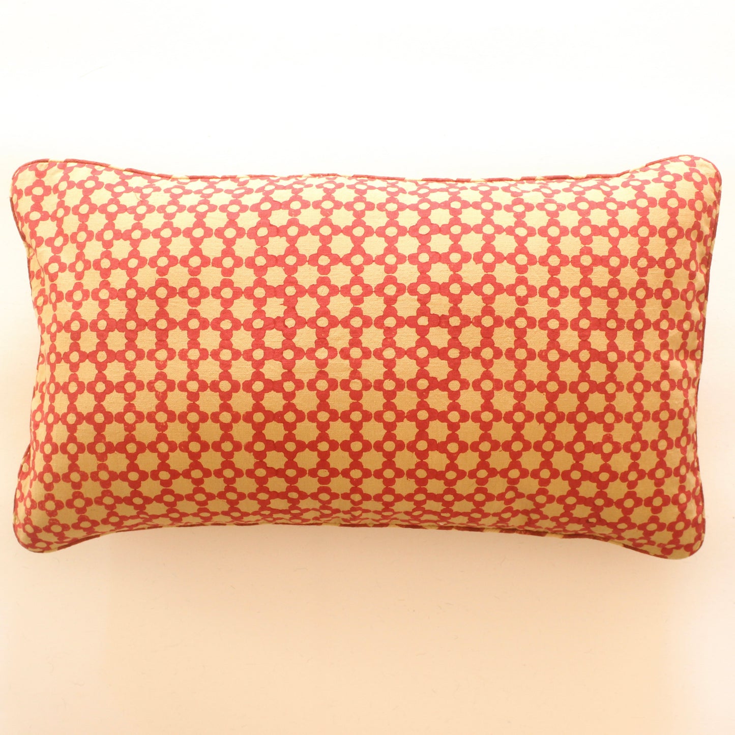 Retro Flower Lumbar Cushion Cover | Floral Printed Cotton Lumbar Pillow Cover