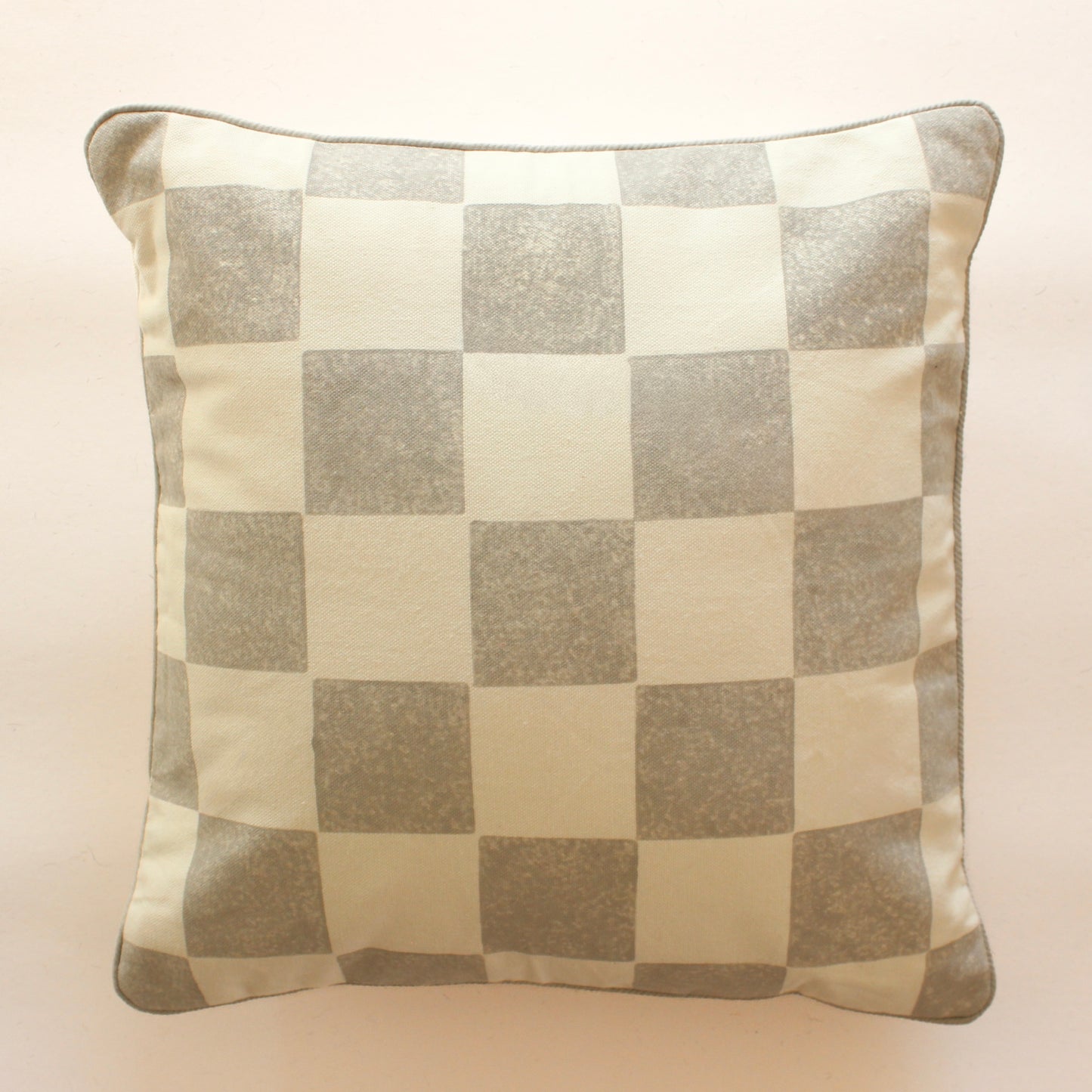 Grey Checks Cushion Cover | Modern Checkered Cotton Cushion Cover