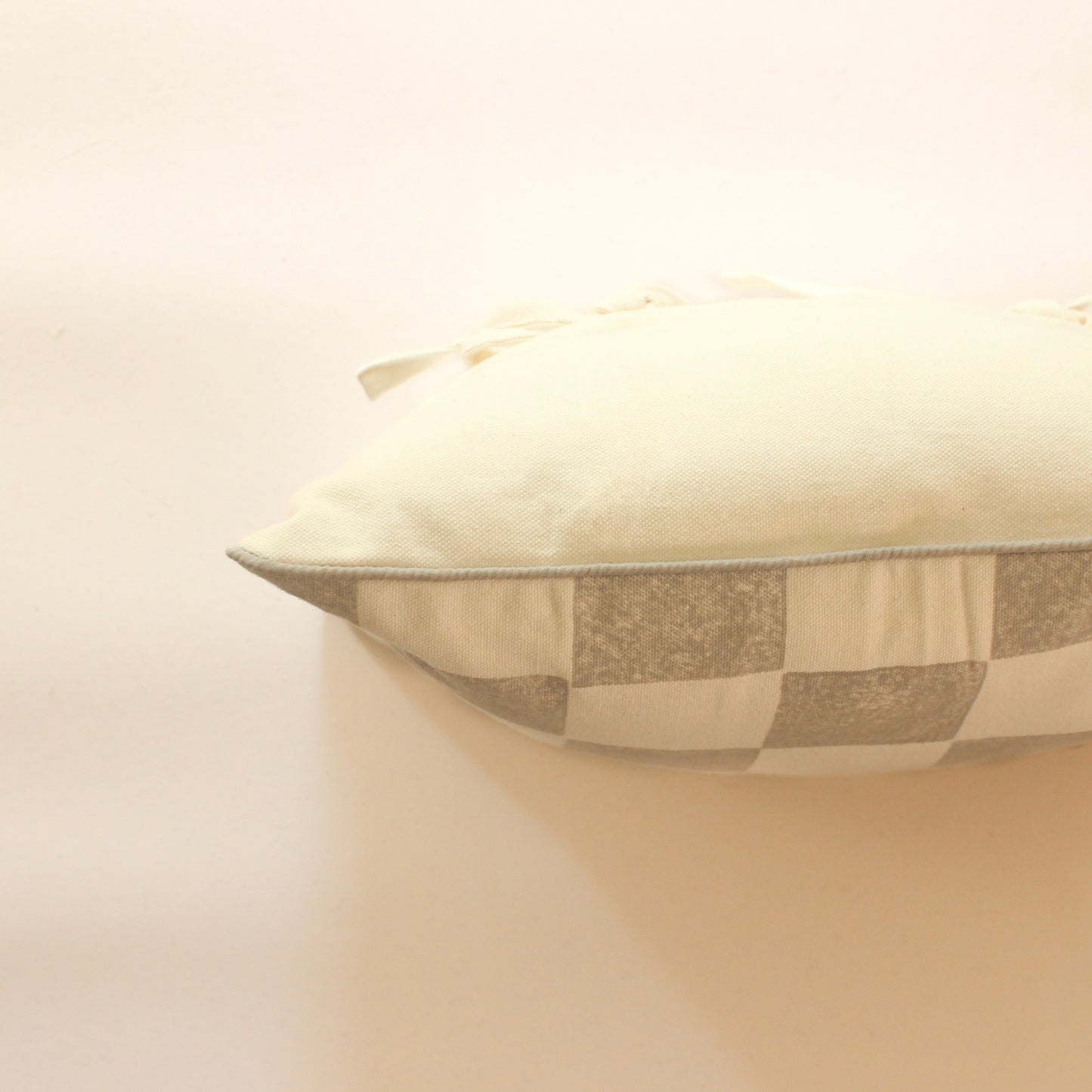Grey Checks Cushion Cover | Modern Checkered Cotton Cushion Cover