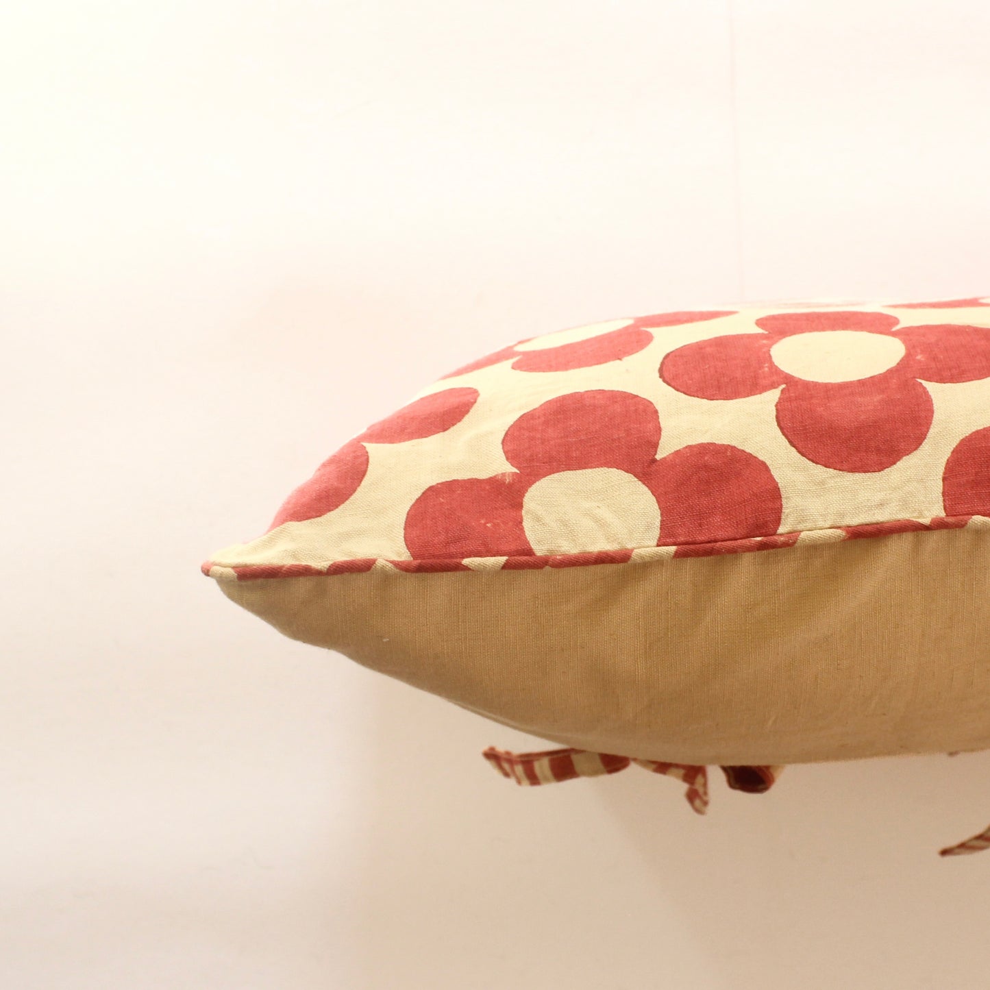 Retro Flower Cushion Cover | Floral Printed Cotton Cushion Cover