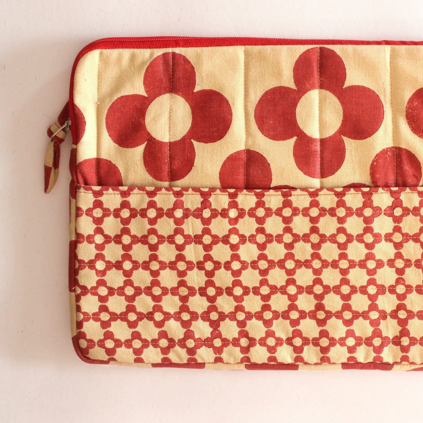 Laptop Sleeve- Red Retro Floral