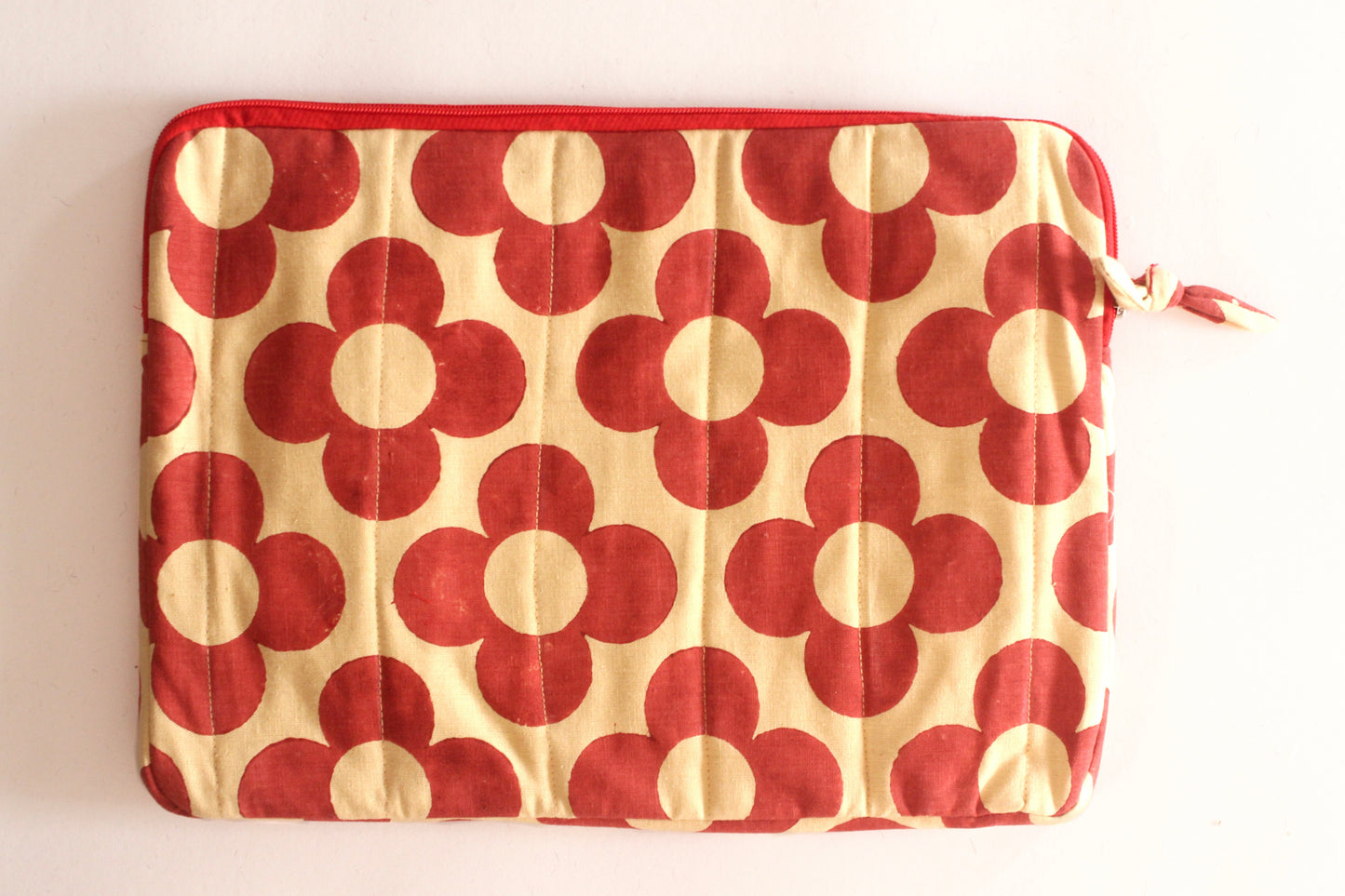 Laptop Sleeve- Red Retro Floral