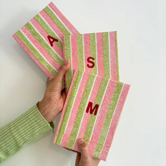 Handcrafted Customised A5 Diary Journal Notebook l Handmade Paper l Your Letter Candy
