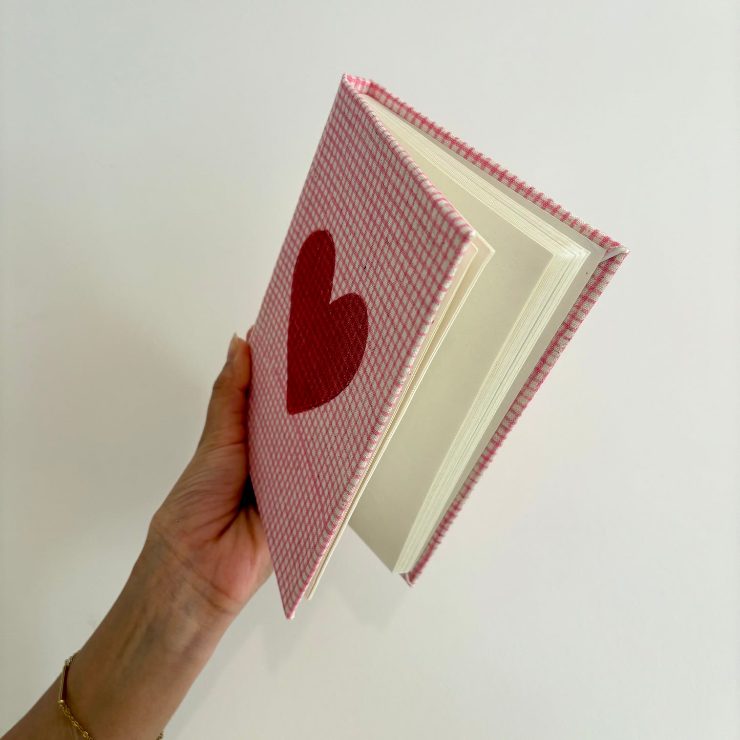 Handcrafted Sustainable A5 Diary Journal Notebook l Handmade Paper l Love Checks