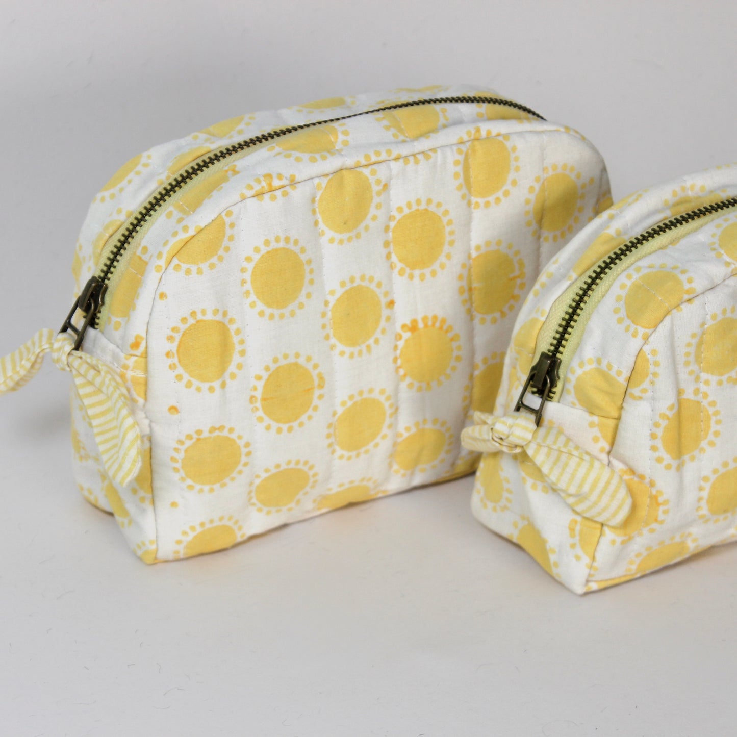 Quilted Cotton Travel Pouch l Golden Hour Classic Organizer Set