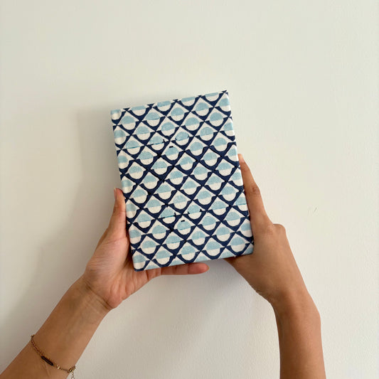 Handcrafted Sustainable A5 Diary Journal Notebook l Handmade Paper l Blue Mosaic