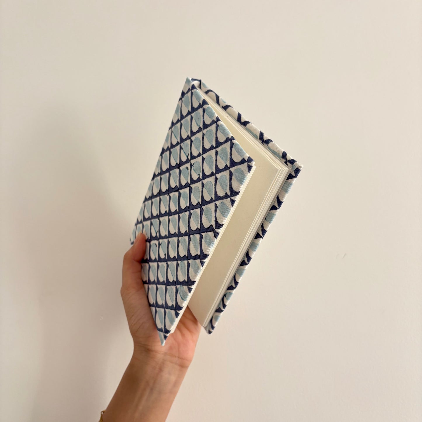 Handcrafted Sustainable A5 Diary Journal Notebook l Handmade Paper l Blue Mosaic