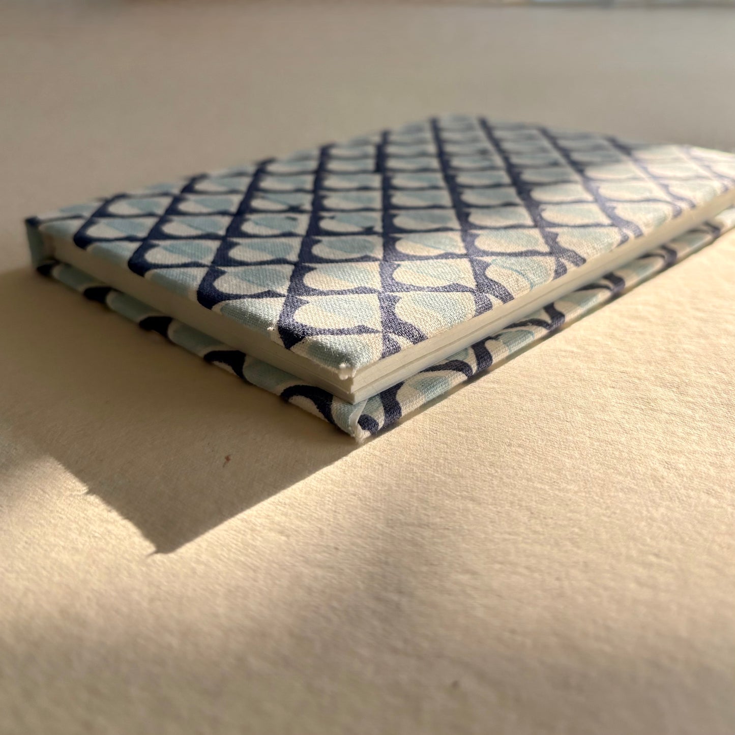 Handcrafted Sustainable A5 Diary Journal Notebook l Handmade Paper l Blue Mosaic