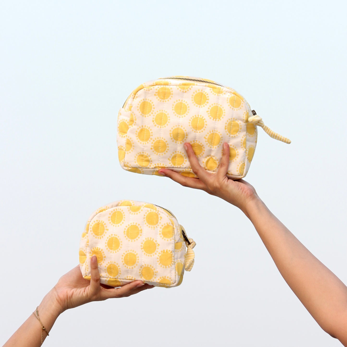 Quilted Cotton Travel Pouch l Golden Hour Classic Organizer Set