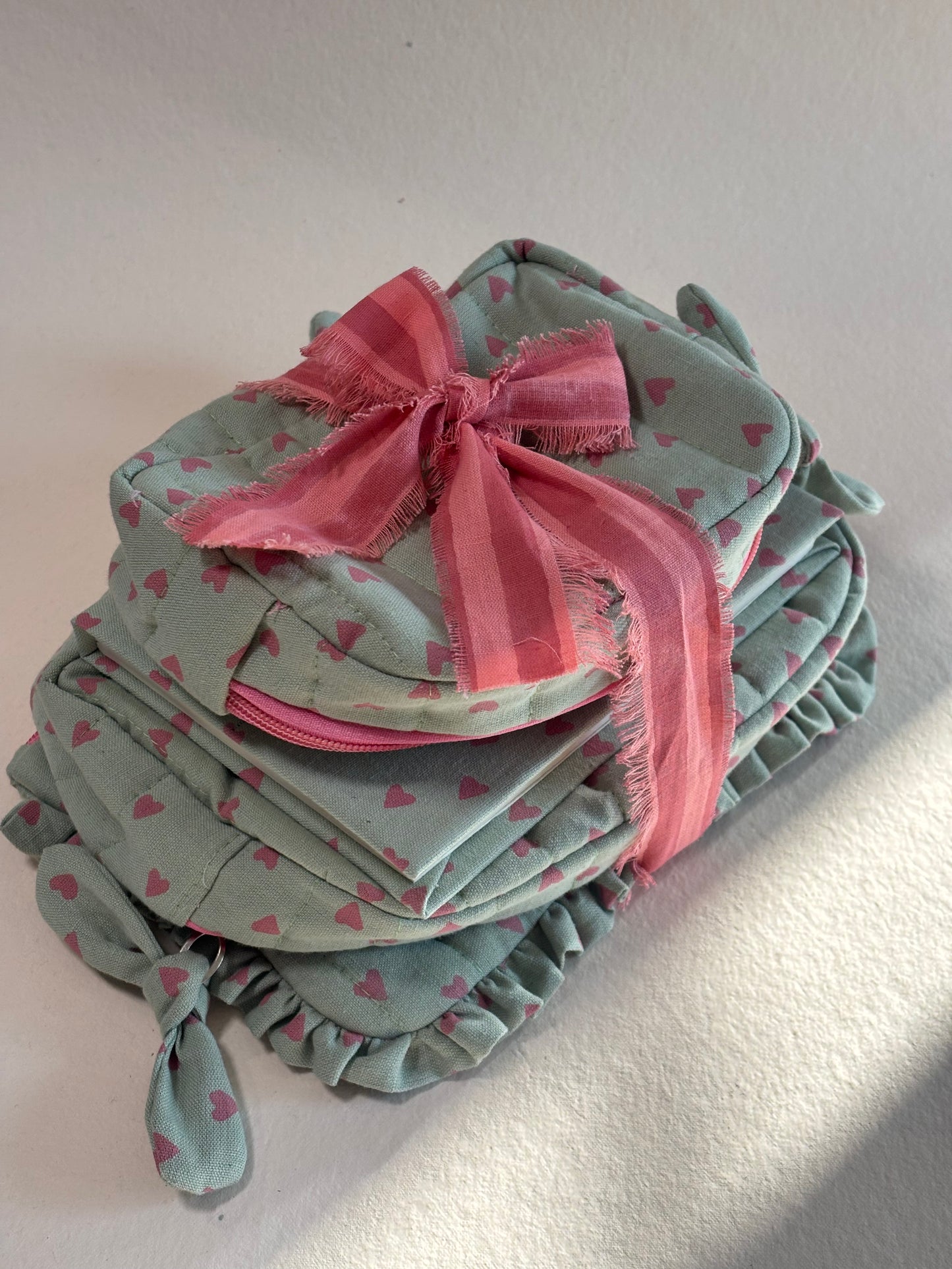 GIFT BUNDLE – Classic & Frill Pouches with Diary (Green)
