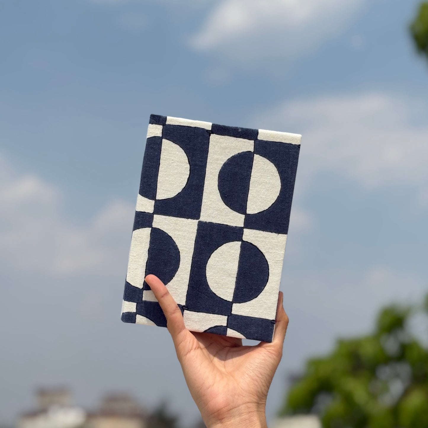 Handcrafted Sustainable A5 Diary Journal Notebook l Handmade Paper l Retro Checks