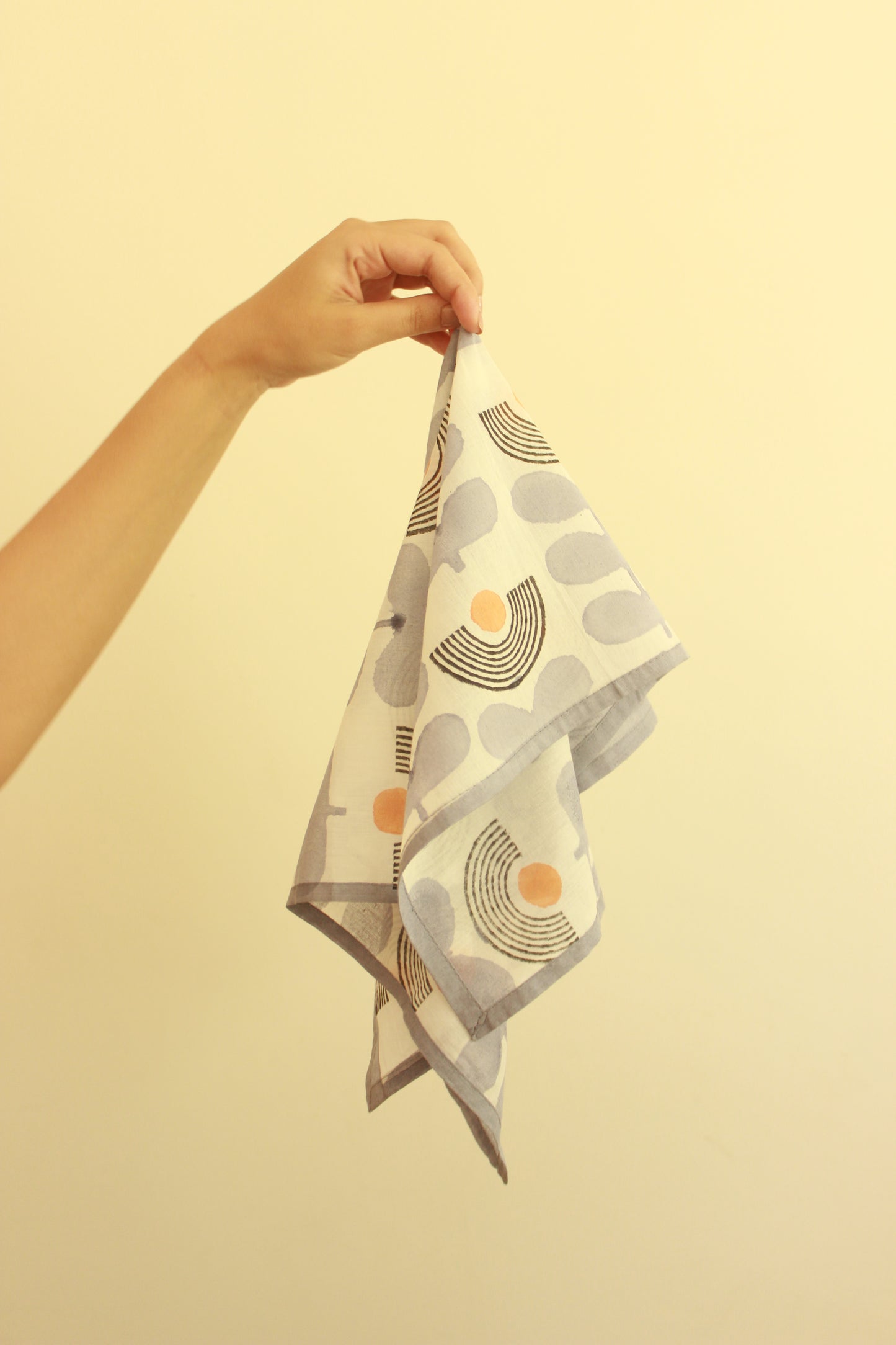 Cotton Square Scarf Bandana - Modern Floral