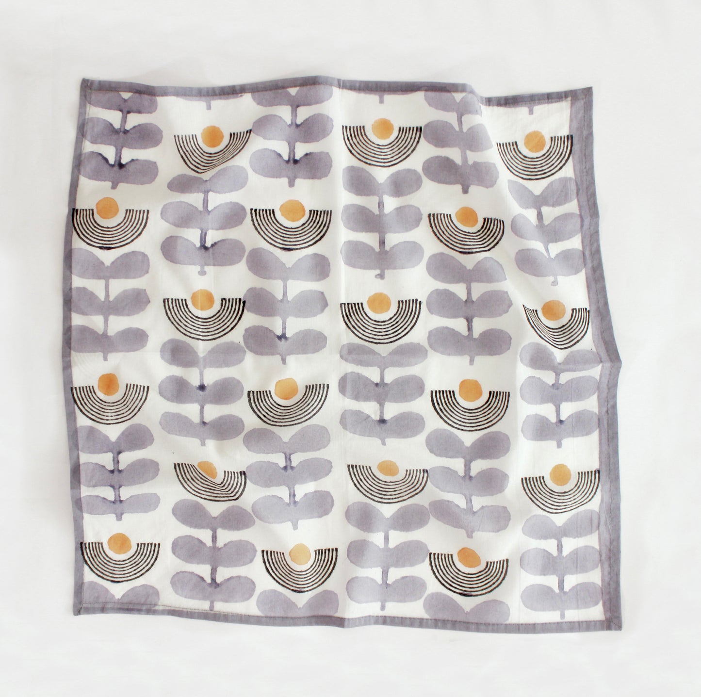 Cotton Square Scarf Bandana - Modern Floral